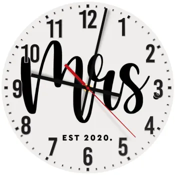 Mr & Mrs (Mrs), Ρολόι τοίχου ξύλινο (30cm)