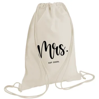 Mr & Mrs (Mrs), Backpack bag GYMBAG natural (28x40cm)