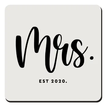 Mr & Mrs (Mrs), Τετράγωνο μαγνητάκι ξύλινο 9x9cm