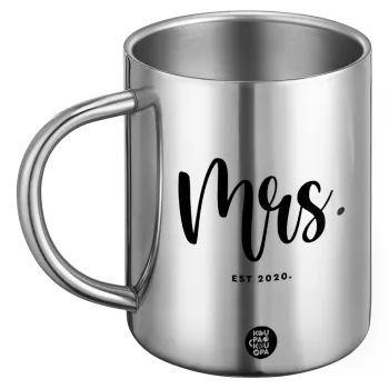 Mr & Mrs (Mrs), Ανοξείδωτη Μεταλλική Κούπα 450ml - Διπλού Τοιχώματος