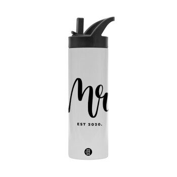 Mr & Mrs (Mr), bottle-thermo-straw