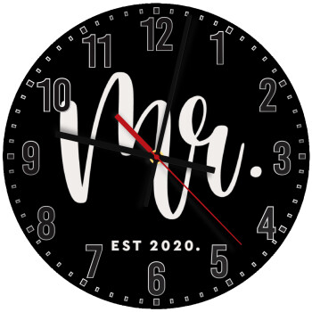 Mr & Mrs (Mr), Ρολόι τοίχου ξύλινο (30cm)