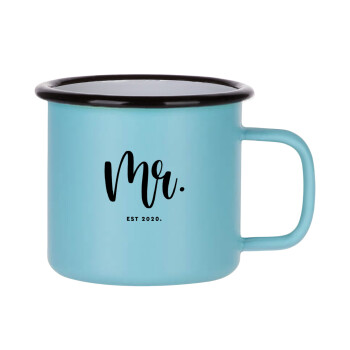 Mr & Mrs (Mr), Κούπα Μεταλλική εμαγιέ ΜΑΤ σιέλ 360ml