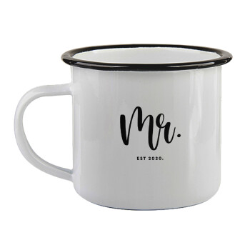 Mr & Mrs (Mr), Κούπα εμαγιέ με μαύρο χείλος 360ml