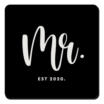 Mr & Mrs (Mr), Τετράγωνο μαγνητάκι ξύλινο 9x9cm