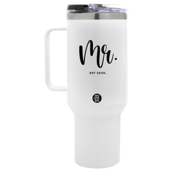 Mr & Mrs (Mr), Mega Stainless steel Tumbler with lid, double wall 1,2L
