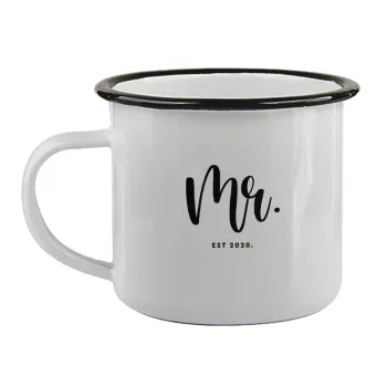 Mr & Mrs (Mr), Κούπα εμαγιέ με μαύρο χείλος 360ml