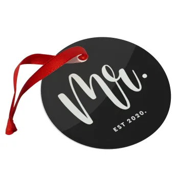 Mr & Mrs (Mr), Christmas ornament glass 9cm