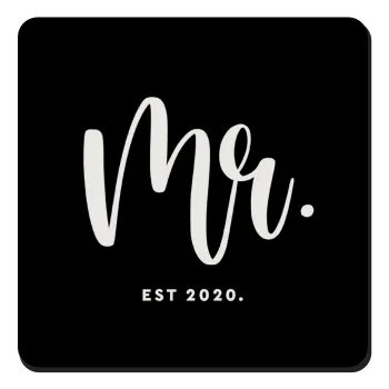 Mr & Mrs (Mr), Τετράγωνο μαγνητάκι ξύλινο 9x9cm