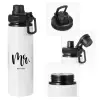 Metal water bottle with safety cap, aluminum 850ml