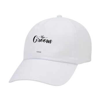 Groom & Bride (Groom), Καπέλο Baseball Λευκό (5-φύλλο, unisex)
