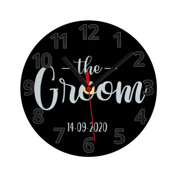 Groom & Bride (Groom), Ρολόι τοίχου γυάλινο (20cm)