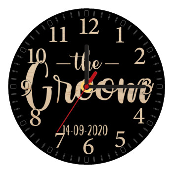 Groom & Bride (Groom), Ρολόι τοίχου ξύλινο plywood (20cm)
