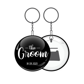 Groom & Bride (Groom), Μπρελόκ μεταλλικό 5cm με ανοιχτήρι