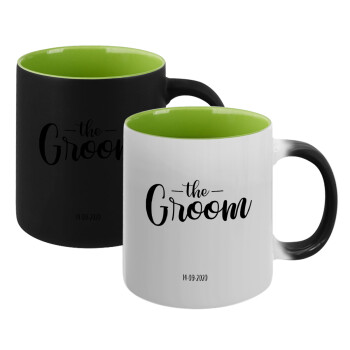 Groom & Bride (Groom), Κούπα Μαγική εσωτερικό πράσινο, κεραμική 330ml που αλλάζει χρώμα με το ζεστό ρόφημα (1 τεμάχιο)
