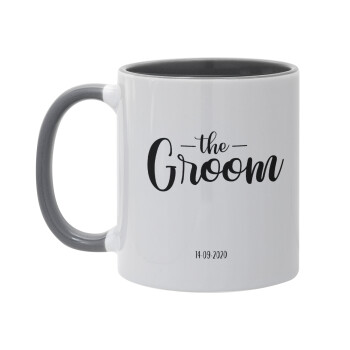 Groom & Bride (Groom), Mug colored grey, ceramic, 330ml