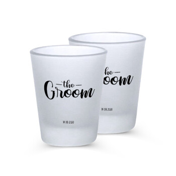 Groom & Bride (Groom), Σφηνοπότηρα γυάλινα 45ml του πάγου (2 τεμάχια)