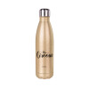 Glitter gold stainless steel thermos bottle, double-walled, 500ml