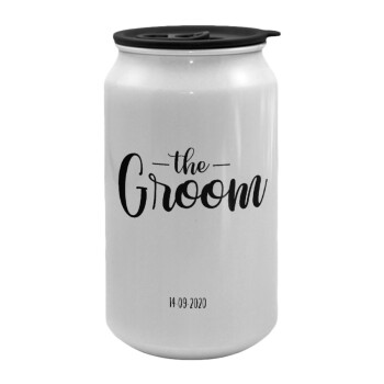 Groom & Bride (Groom), Κούπα ταξιδιού μεταλλική με καπάκι (tin-can) 500ml
