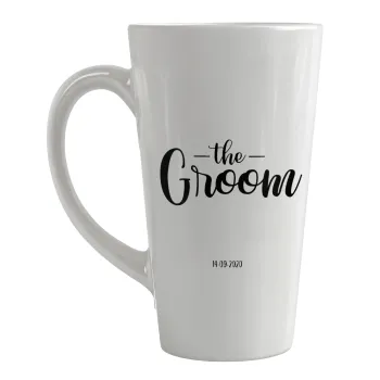 Groom & Bride (Groom), Κούπα κωνική Latte Μεγάλη, κεραμική, 450ml