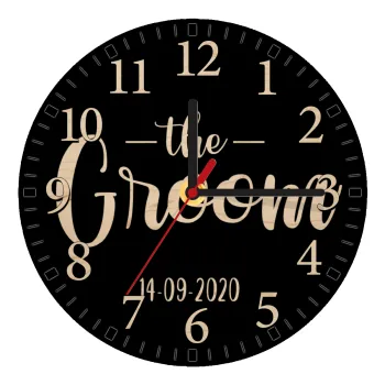 Groom & Bride (Groom), Ρολόι τοίχου ξύλινο plywood (20cm)