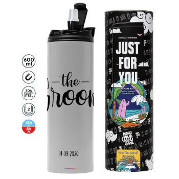 Groom & Bride (Groom), Tumbler stainless steel GREY 600ml