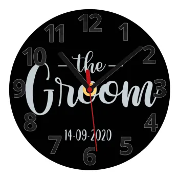 Groom & Bride (Groom), Ρολόι τοίχου γυάλινο (20cm)
