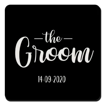 Groom & Bride (Groom), Τετράγωνο μαγνητάκι ξύλινο 9x9cm