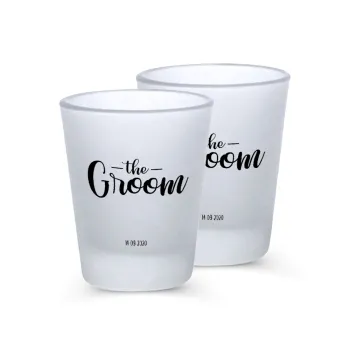 Groom & Bride (Groom), Σφηνοπότηρα γυάλινα 45ml του πάγου (2 τεμάχια)
