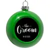 Green Christmas tree ornament bauble 8cm
