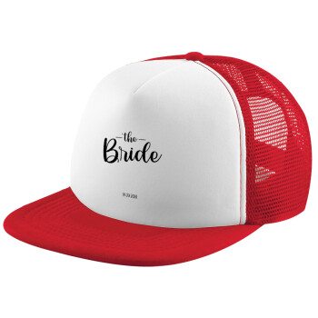 Groom & Bride (Bride), Καπέλο Soft Trucker με Δίχτυ Red/White 