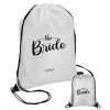 Groom & Bride (Bride), Τσάντα πουγκί με μαύρα κορδόνια 45χ35cm (1 τεμάχιο)