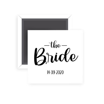 Groom & Bride (Bride), Μαγνητάκι ψυγείου τετράγωνο διάστασης 5x5cm