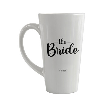 Groom & Bride (Bride), Κούπα κωνική Latte Μεγάλη, κεραμική, 450ml