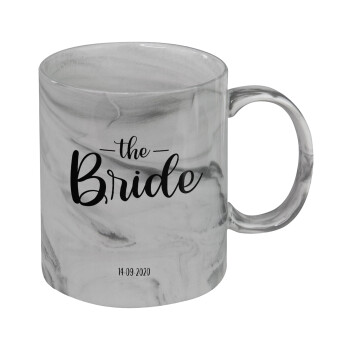 Groom & Bride (Bride), Mug ceramic marble style, 330ml