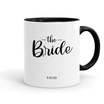 Groom & Bride (Bride), Κούπα χρωματιστή μαύρη, κεραμική, 330ml