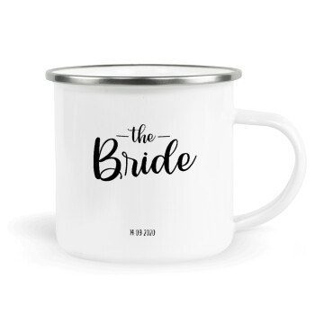 Groom & Bride (Bride), Metallic enamel cup white 360ml
