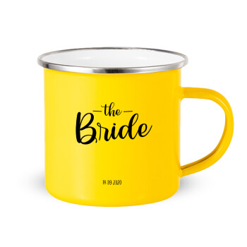 Groom & Bride (Bride), Yellow Enamel Metallic Cup 360ml