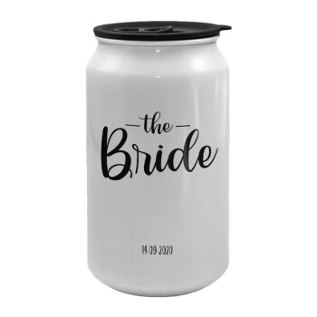 Groom & Bride (Bride), Κούπα ταξιδιού μεταλλική με καπάκι (tin-can) 500ml