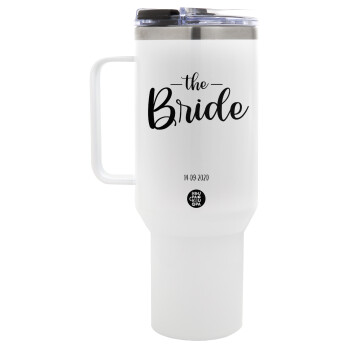 Groom & Bride (Bride), Mega Stainless steel Tumbler with lid, double wall 1,2L