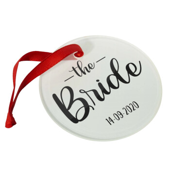 Groom & Bride (Bride), Χριστουγεννιάτικο στολίδι γυάλινο 9cm
