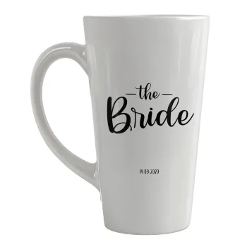 Groom & Bride (Bride), Κούπα κωνική Latte Μεγάλη, κεραμική, 450ml