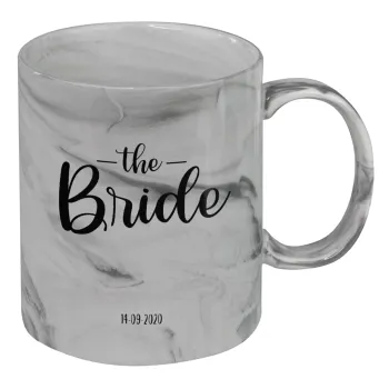 Groom & Bride (Bride), Mug ceramic marble style, 330ml