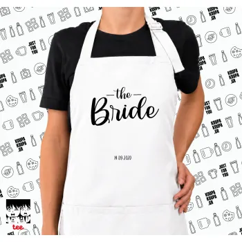 Groom & Bride (Bride), Ποδιά μακριά Σεφ ολόσωμη με τσέπες white (ΕΝΗΛΙΚΩΝ)