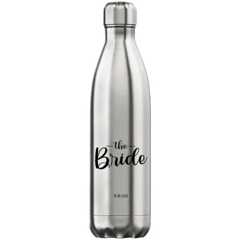 Groom & Bride (Bride), Μεταλλικό παγούρι θερμός Inox (Stainless steel), διπλού τοιχώματος, 750ml