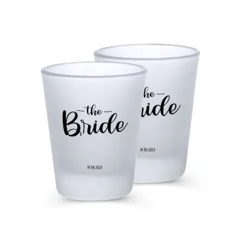 Groom & Bride (Bride), Σφηνοπότηρα γυάλινα 45ml του πάγου (2 τεμάχια)