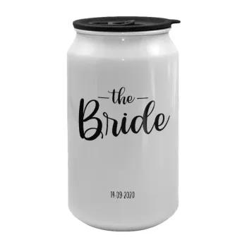 Groom & Bride (Bride), Κούπα ταξιδιού μεταλλική με καπάκι (tin-can) 500ml