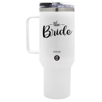 Groom & Bride (Bride), Mega Tumbler με καπάκι, διπλού τοιχώματος (θερμό) 1,2L