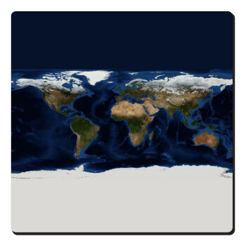 Earth map, Τετράγωνο μαγνητάκι ξύλινο 6x6cm