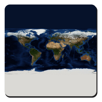 Earth map, Τετράγωνο μαγνητάκι ξύλινο 9x9cm
